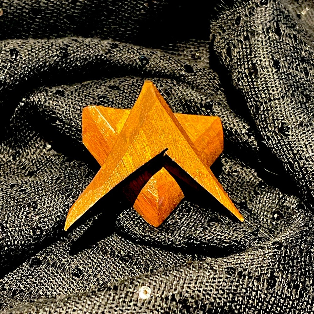 Star Trek Pin - Vintage Wood Handmade
